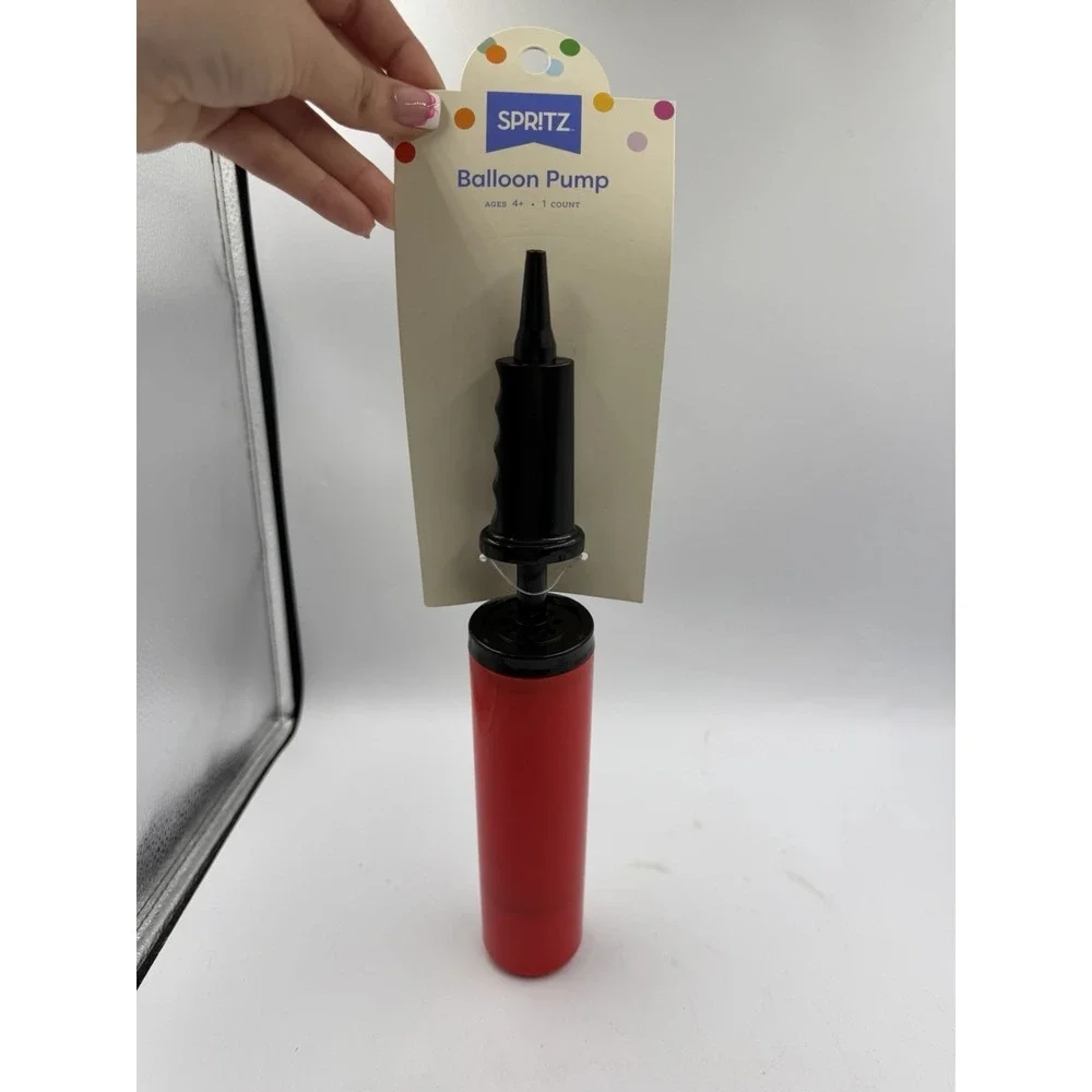 Portable Handheld Balloon Pump Manual Air Inflator Red Black Party Decor Tool
